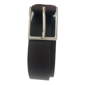 Ceinture Homme Cuir Véritable  3,5 cm Marron Foncé-CTR2011