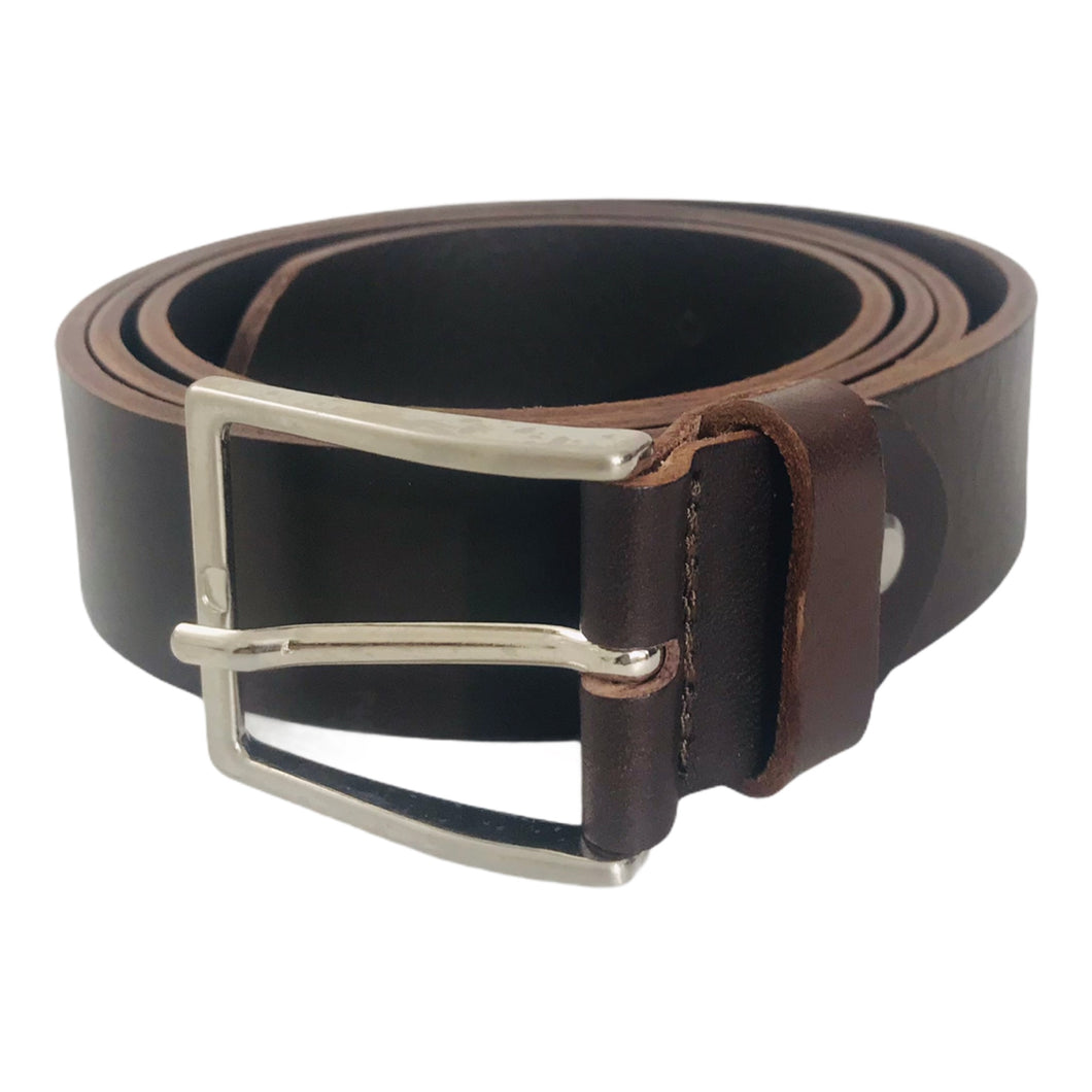Ceinture Homme Cuir Véritable  3,5 cm Marron Foncé-CTR2011