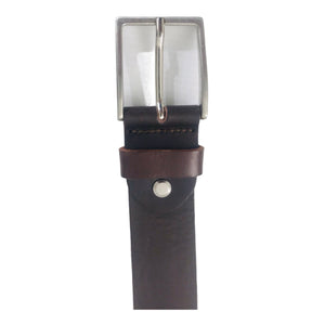 Ceinture Homme Cuir Véritable  3,5 cm Marron Foncé-CTR2011