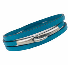 Charger l&#39;image dans la galerie, Bracelet Femme Cuir Plat 5 mm Triple Tours-Gaia

