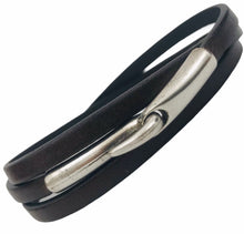 Charger l&#39;image dans la galerie, Bracelet Femme Cuir Plat 5 mm Triple Tours-Gaia
