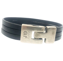 Charger l&#39;image dans la galerie, Bracelet Unisexe en Cuir Plat Punto Ar 37 - Noir, Brun, Rouge - Élégance et Originalité
