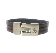 Charger l&#39;image dans la galerie, Bracelet Homme et Femme Cuir Plat Punto Ar 37
