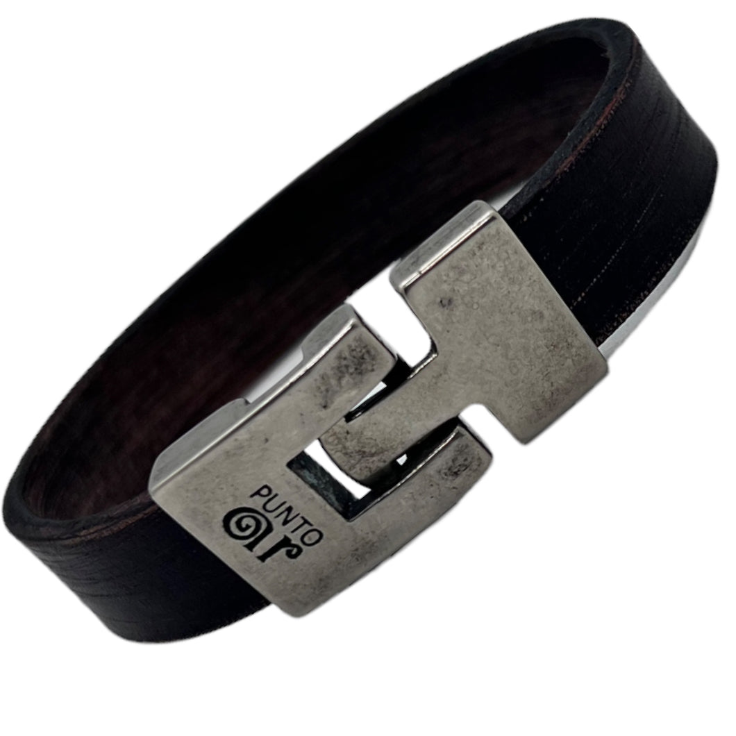 Bracelet Homme Cuir Plat Punto Ar 24 VINTAGE