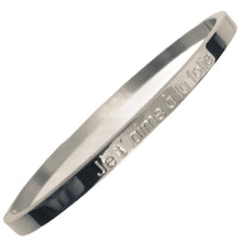 Charger l&#39;image dans la galerie, BRACELET MESSAGE argenté  &quot;Je t&#39;aime à la folie&quot;
