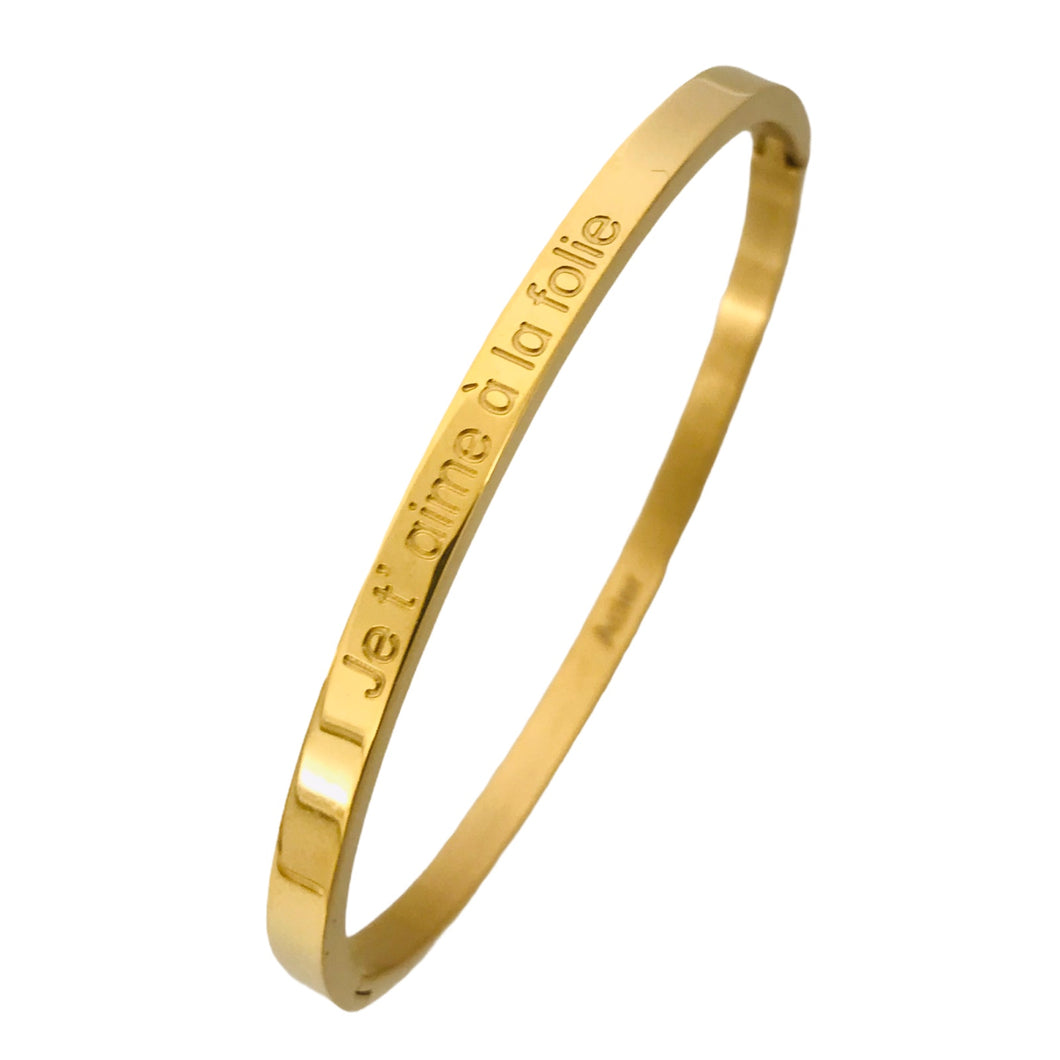 BRACELET MESSAGE doré 
