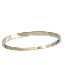 Charger l&#39;image dans la galerie, BRACELET MESSAGE argenté  &quot;Je t&#39;aime&quot;
