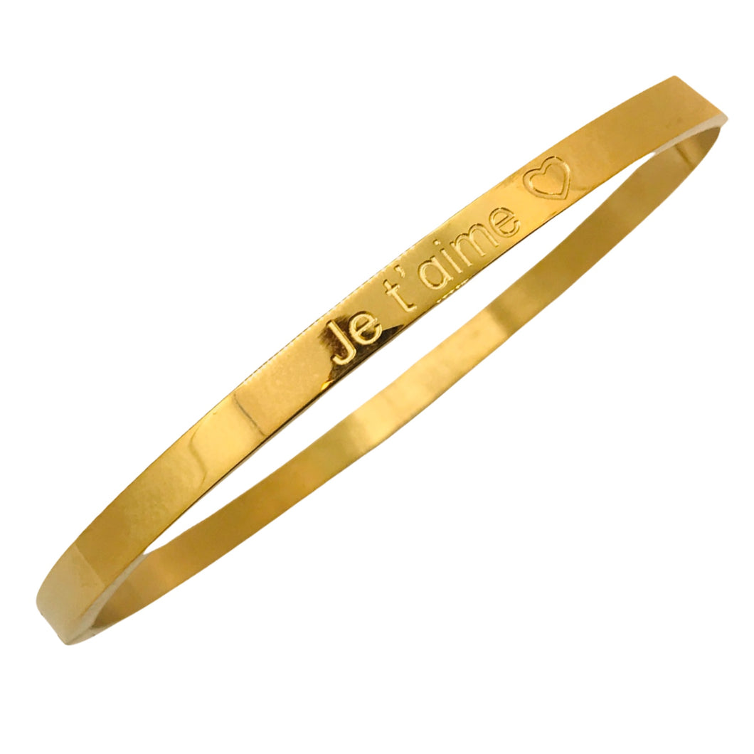 BRACELET MESSAGE doré  
