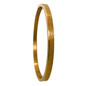 BRACELET MESSAGE doré "La famille c'est la vie"