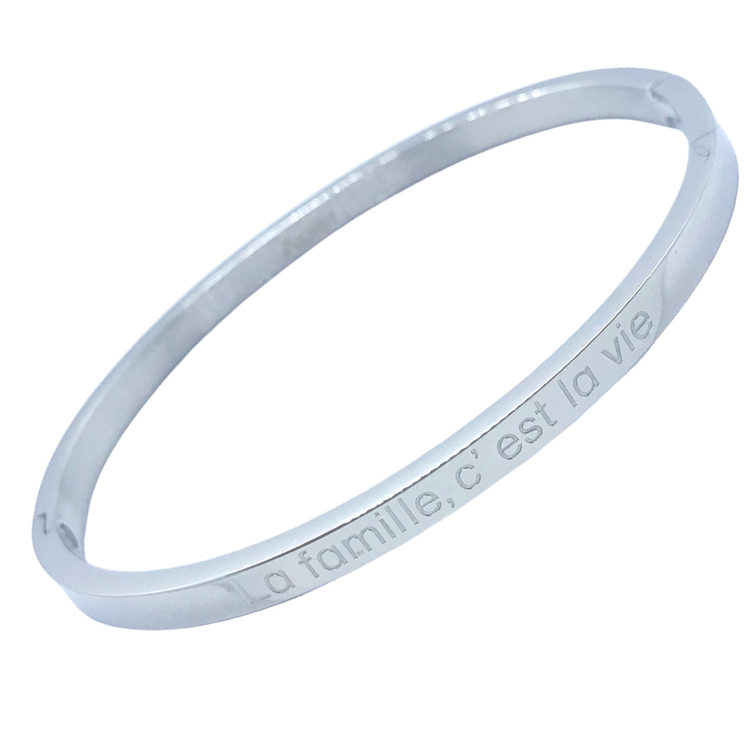 BRACELET MESSAGE argenté  