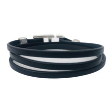 Charger l&#39;image dans la galerie, Bracelet Homme &amp; Femme Cuir Plat 5 mm Triple Tours-Lagos
