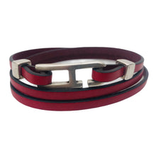 Charger l&#39;image dans la galerie, Bracelet Homme &amp; Femme Cuir Plat 5 mm Triple Tours - Lagos, Élégance Unisexe en Couleurs Variées
