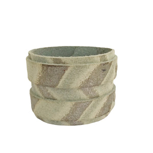 Bracelet de Force en Cuir Gris Métallique-Lima
