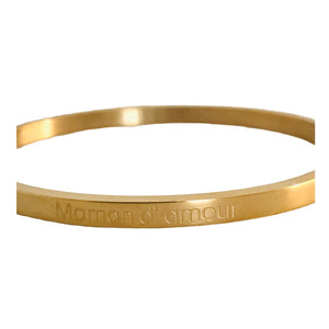 BRACELET MESSAGE doré  "Maman d'amour"