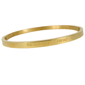 BRACELET MESSAGE  doré "Maman je t'aime"