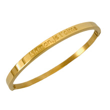 Charger l&#39;image dans la galerie, BRACELET MESSAGE  doré &quot;Maman je t&#39;aime&quot;
