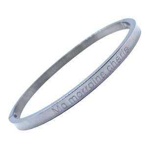 BRACELET MESSAGE argenté  "Ma marraine chérie"