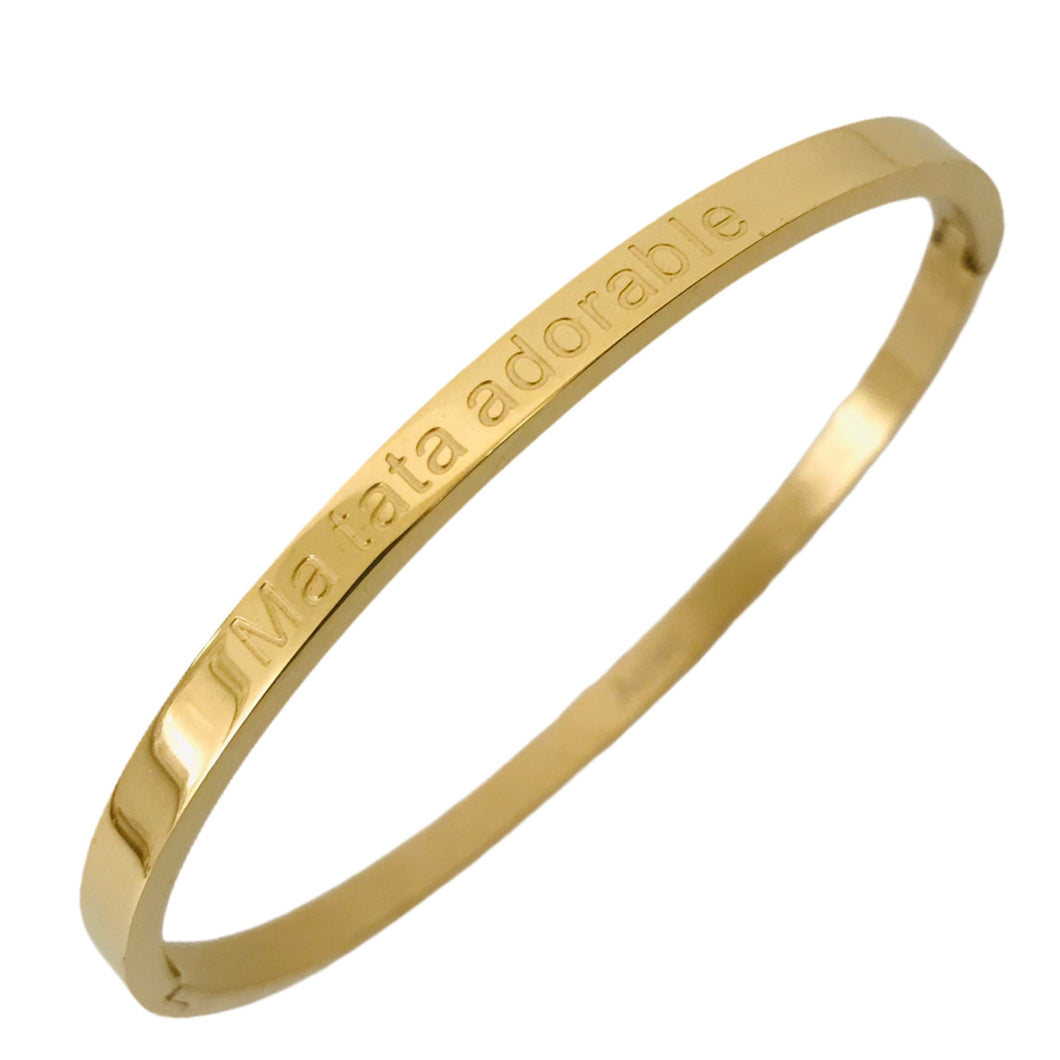 BRACELET MESSAGE doré  
