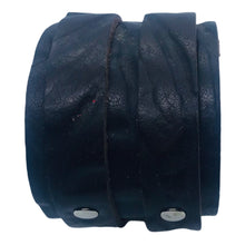 Charger l&#39;image dans la galerie, Bracelet de Force en Cuir Véritable Double Lanières Marron Foncé-MATOSINHOS
