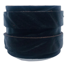 Charger l&#39;image dans la galerie, Bracelet de Force en Cuir Véritable Double Lanières Marron Foncé-MATOSINHOS

