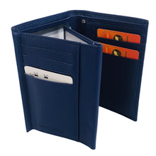 Charger l&#39;image dans la galerie, Portefeuille Cuir Vachette Fancil AC1802A Bleu

