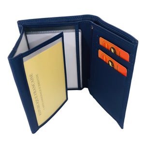 Portefeuille Cuir Vachette Fancil AC1802A Bleu