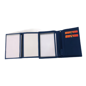 Portefeuille Cuir Vachette Fancil AC1802A Bleu