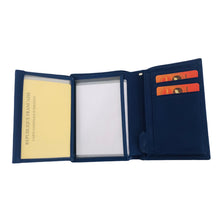 Charger l&#39;image dans la galerie, Portefeuille Cuir Vachette Fancil AC1802A Bleu
