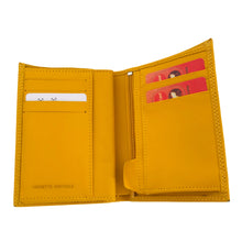 Charger l&#39;image dans la galerie, Portefeuille Cuir Vachette Fancil AC1802A Jaune
