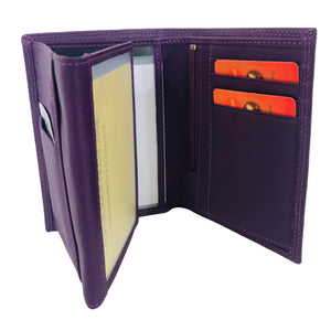 Portefeuille Cuir Vachette Fancil AC1802A Violet