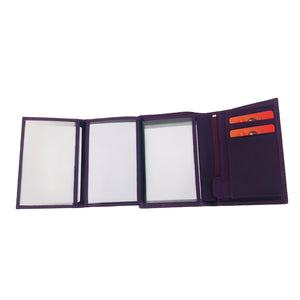 Portefeuille Cuir Vachette Fancil AC1802A Violet