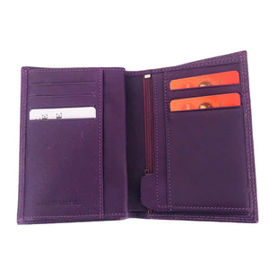 Portefeuille Cuir Vachette Fancil AC1802A Violet