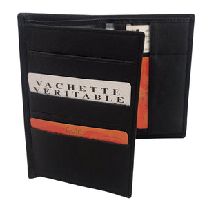 Portefeuille Cuir Vachette Fancil AC1808 Noir