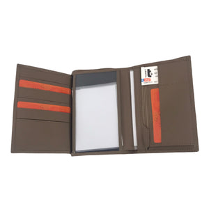 Portefeuille Cuir Vachette Fancil AC1808 Taupe