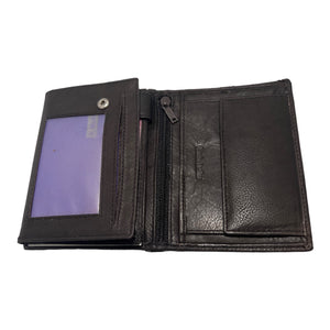 Portefeuille en Cuir 3 Volets RMN 8199 Marron Foncé - Élégant et Fonctionnel