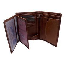 Charger l&#39;image dans la galerie, Portefeuille Cuir 3 Volets RMN 90020 Marron
