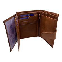 Charger l&#39;image dans la galerie, Portefeuille Cuir 3 Volets RMN 9916 Marron Clair
