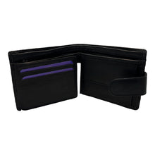 Charger l&#39;image dans la galerie, Portefeuille Cuir Format Italien RMN 9901 Noir
