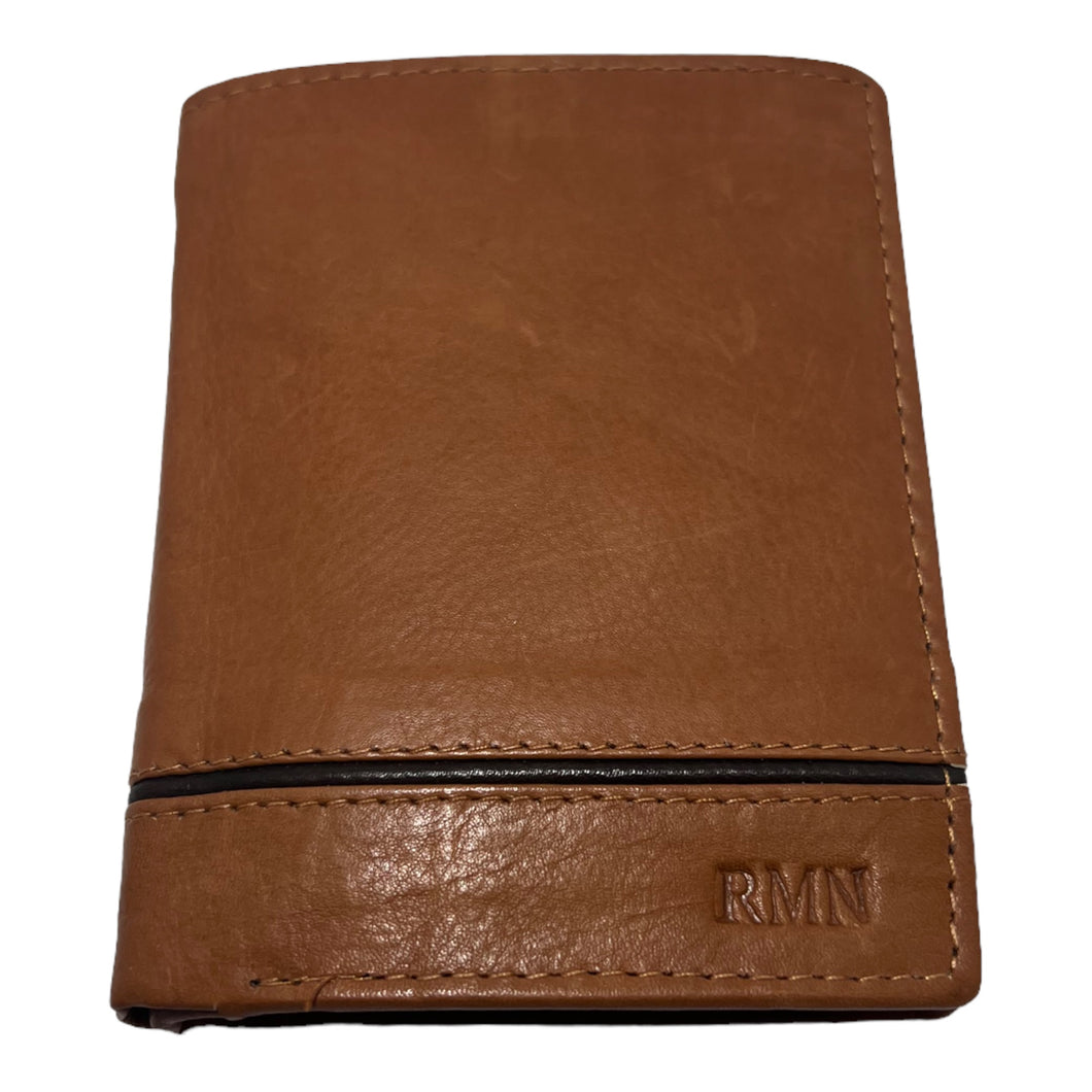 Portefeuille Cuir 3 Volets RMN 9905 Marron Clair