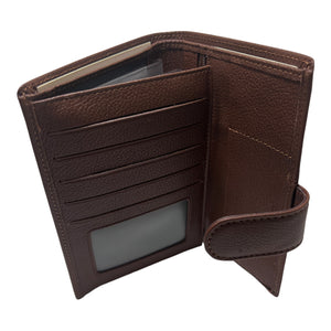 Portefeuille Cuir Vachette Marron ZEVENTO-2125 Marron