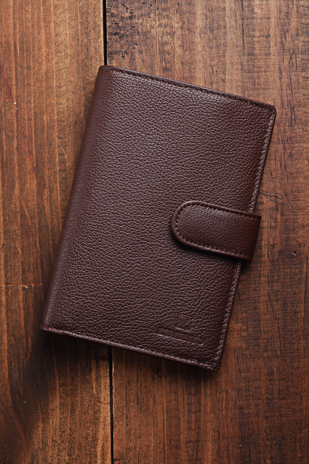 Portefeuille Cuir Vachette Marron ZEVENTO-2125 Marron