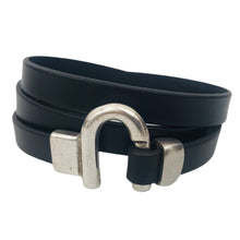 Charger l&#39;image dans la galerie, BRACELET HOMME CUIR PUNTO AR TRIPLE U 368
