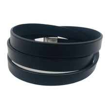 Charger l&#39;image dans la galerie, BRACELET HOMME CUIR PUNTO AR TRIPLE U 368
