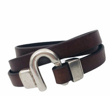 Charger l&#39;image dans la galerie, BRACELET HOMME CUIR PUNTO AR TRIPLE U 368
