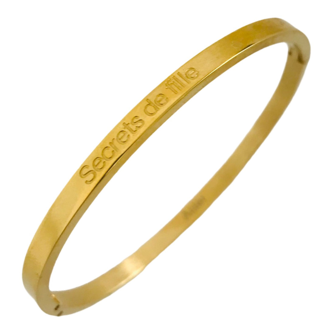 BRACELET MESSAGE doré  