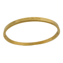 Charger l&#39;image dans la galerie, BRACELET MESSAGE doré  &quot;Secrets de fille&quot;
