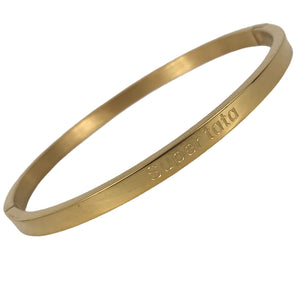 BRACELET MESSAGE doré "Super tata"