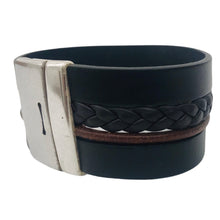 Charger l&#39;image dans la galerie, Bracelet Homme &amp; Femme Cuir Manchette Fermoir Magnétique -Tavira
