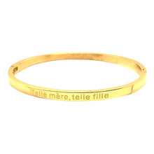 Charger l&#39;image dans la galerie, BRACELET MESSAGE doré &quot;Telle mère telle fille&quot;
