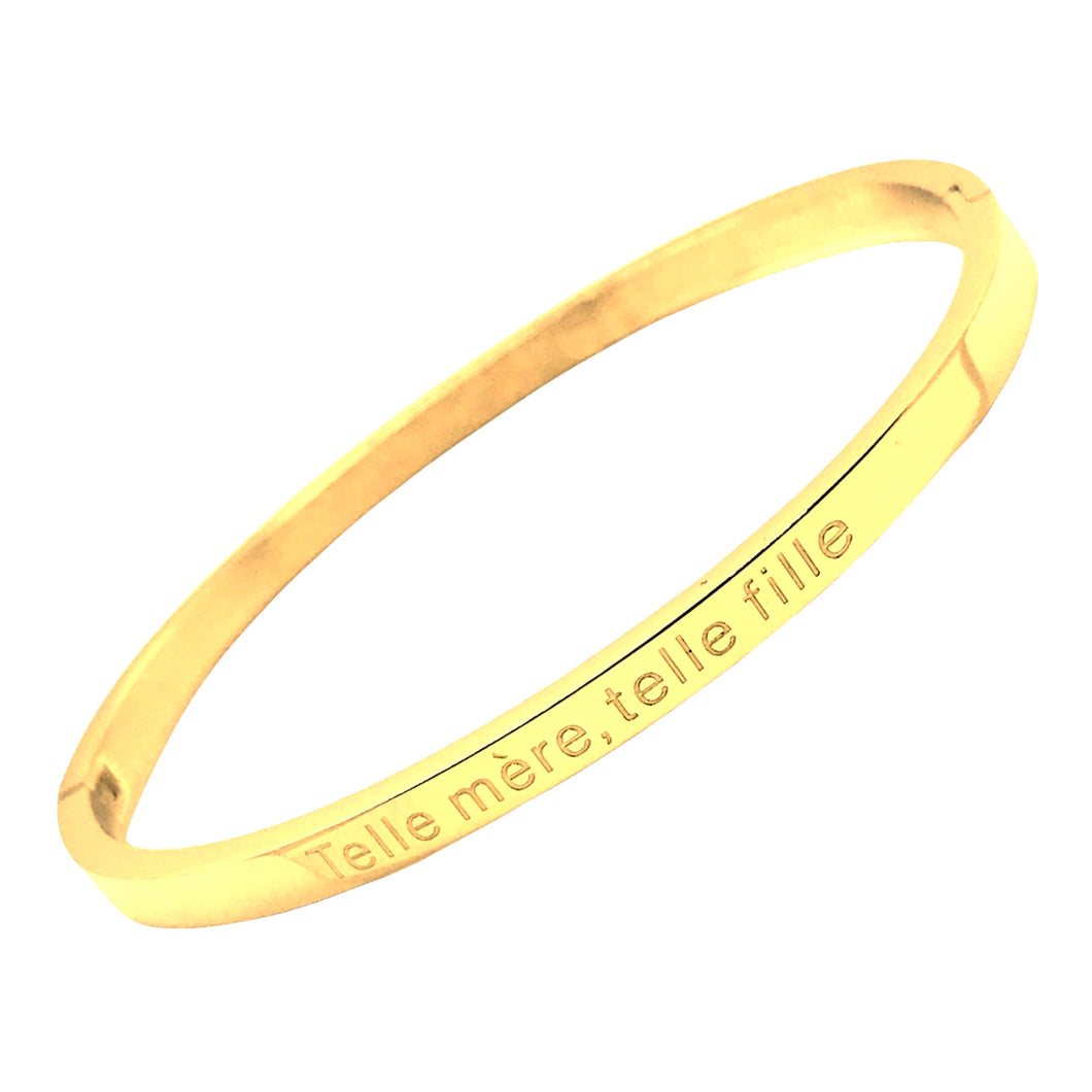 BRACELET MESSAGE doré 